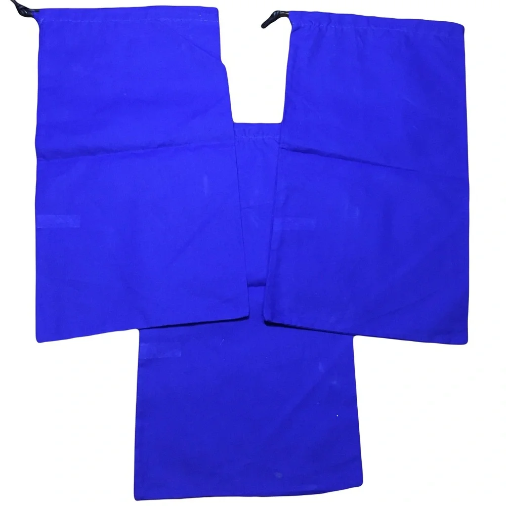 Stuart Weitzman Three (3) Royal Blue Drawstring Dust Garment bag Light Material